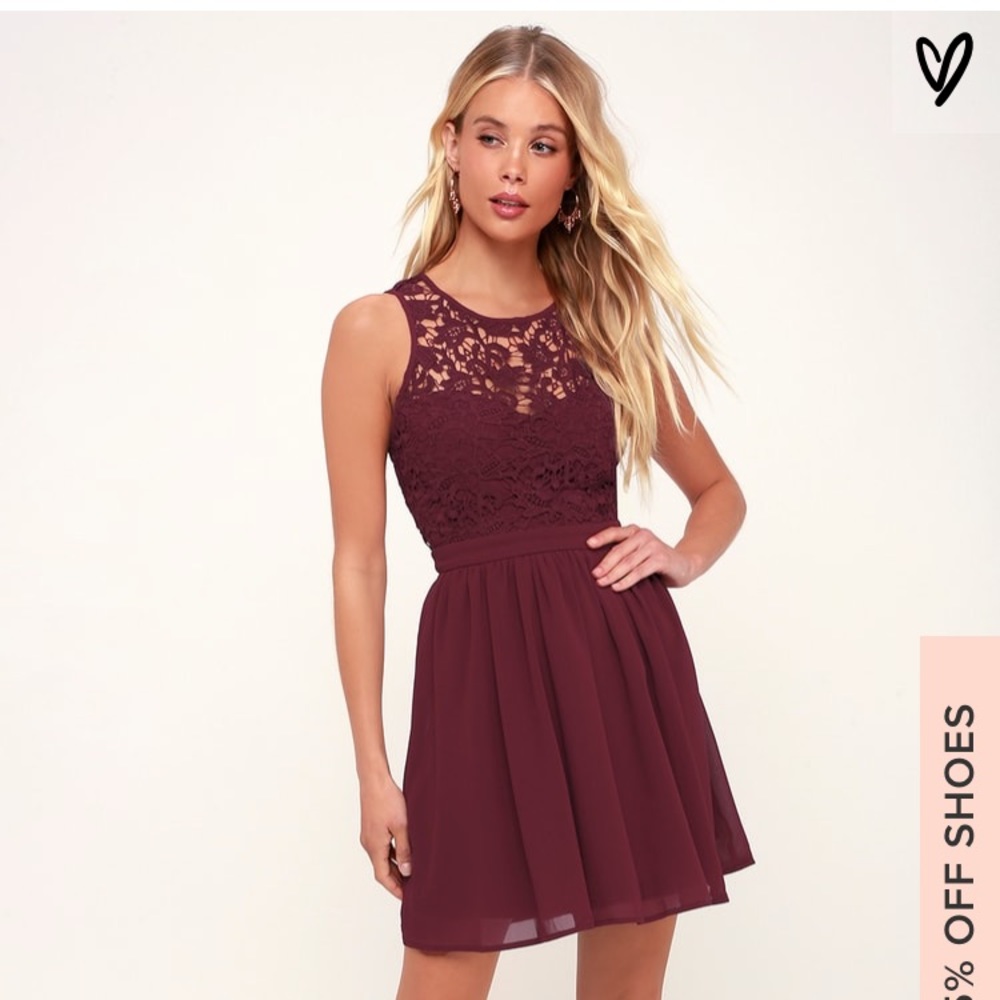 Lulu’s Burgundy Lace Dress